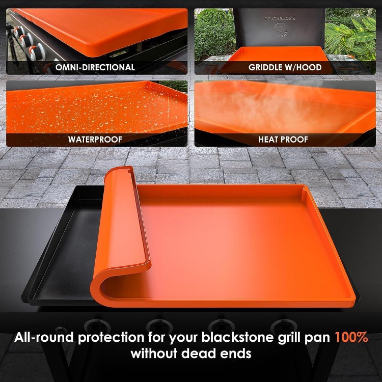 Upgraded Silicone Griddle Cover Mat Full-edge for Grill Blackstone