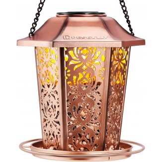 Solar Bird Feeders for Outdoors Hanging - Chew-Proof, Weather and Water Resistant