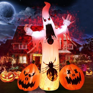 8FT Halloween Inflatables Decorations Outdoor Ghost Pumpkin