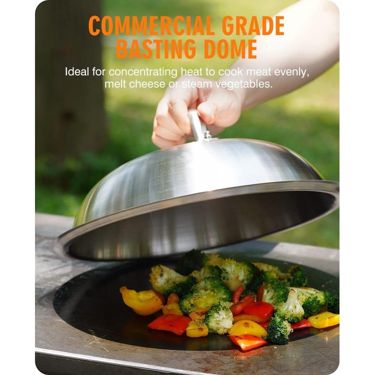 Griddle Accessories for Blackstone, Commercial Grade 12 Inch Heavy Duty Melting Dome