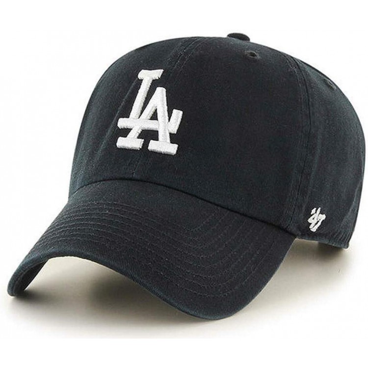 '47 Brand Los Angeles LA Dodgers Clean Up MLB Dad Hat Cap Black/White