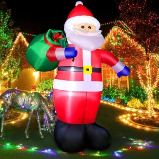 8 FT Christmas Inflatable Santa Claus Outdoor Decorations