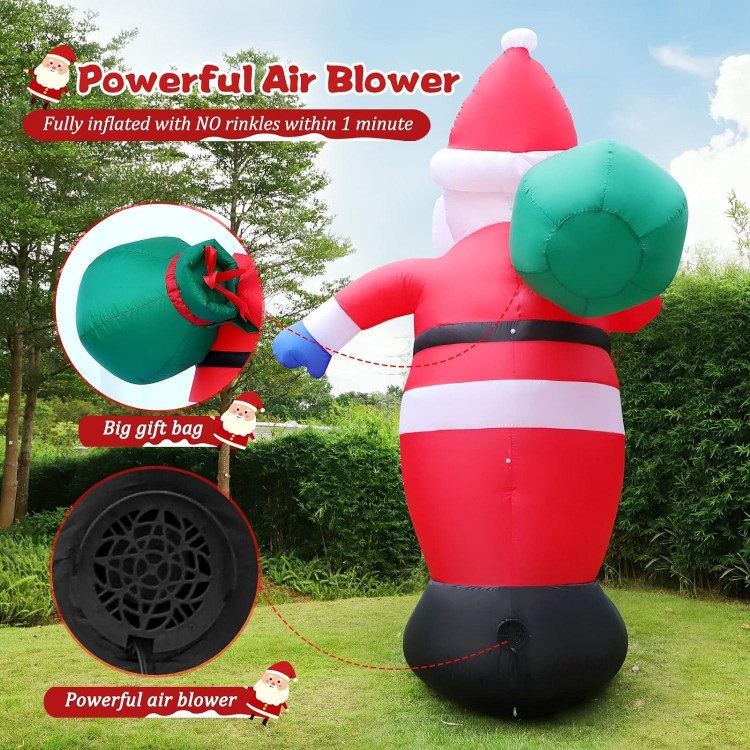 8 FT Christmas Inflatable Santa Claus Outdoor Decorations