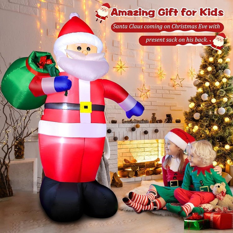 8 FT Christmas Inflatable Santa Claus Outdoor Decorations