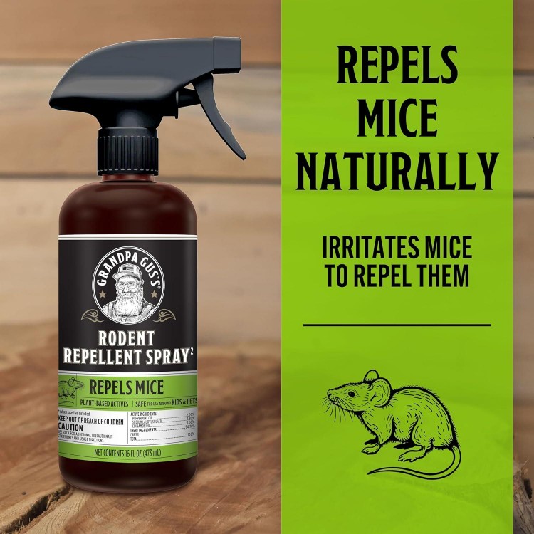 Double-Potent Rodent Repellent Spray, Prevents Mouse/Rats from Nesting & Chewing on Wires