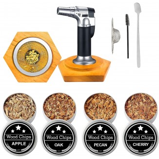 Bourbon Whiskey Gifts for Men Dad - Cocktail Smoker Kit with Torch