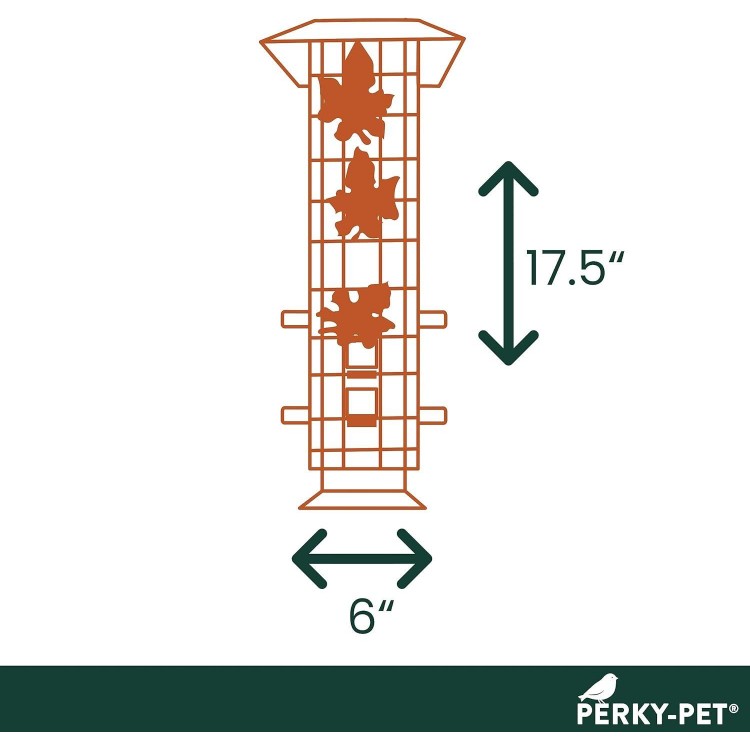 Perky-Pet 336-1SR Squirrel-Be-Gone Bird Feeder with Weight-Activated Perches