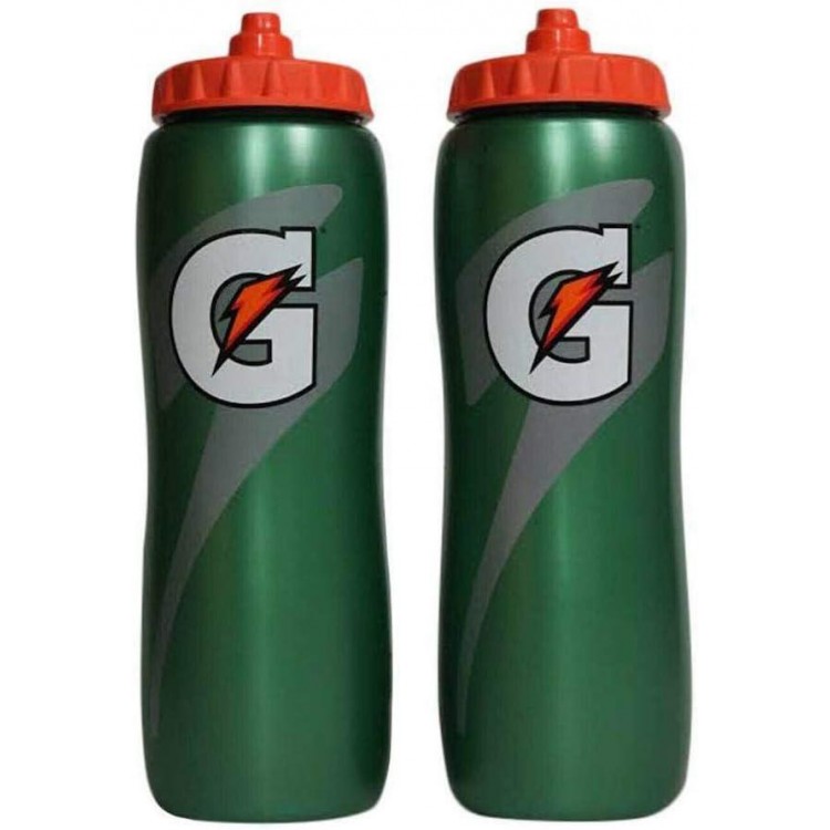 Gatorade 32 Oz Squeeze Water Sports Bottle - Pack of 2 - New Easy Grip Design