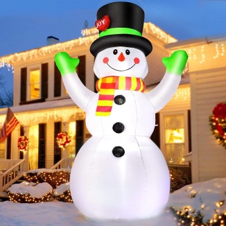 7 FT Christmas Inflatables Giant Snowman Outdoor Decorations