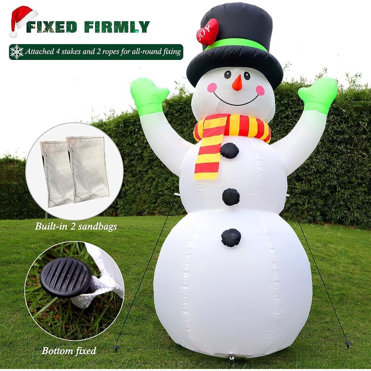 7 FT Christmas Inflatables Giant Snowman Outdoor Decorations