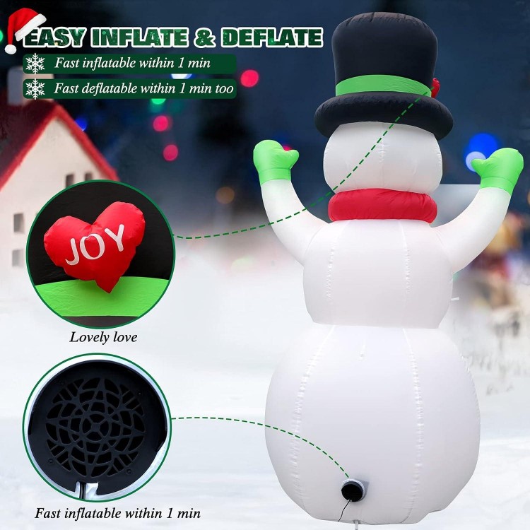 7 FT Christmas Inflatables Giant Snowman Outdoor Decorations