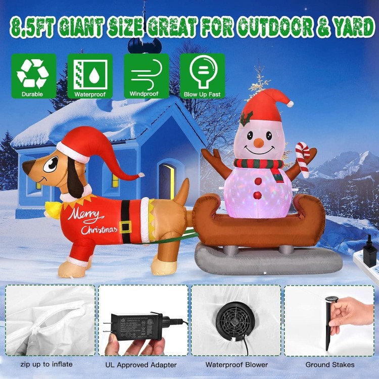 8 Ft Christmas Inflatables Outdoor Decorations Yard Decorations Snowman