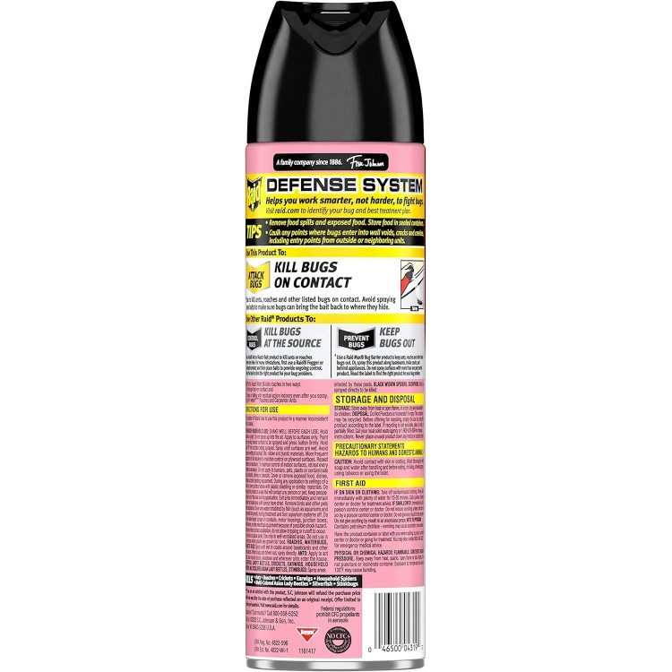 Ant & Roach Aerosol Bug Spray, Water-Based Formula Insecticide With No Greasy Residue