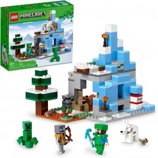 LEGO Minecraft The Frozen Peaks 21243, Cave Mountain Set with Steve