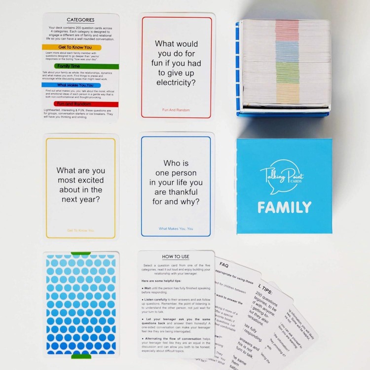 200 Conversation Cards - Great for Dinner Table & Road Trips