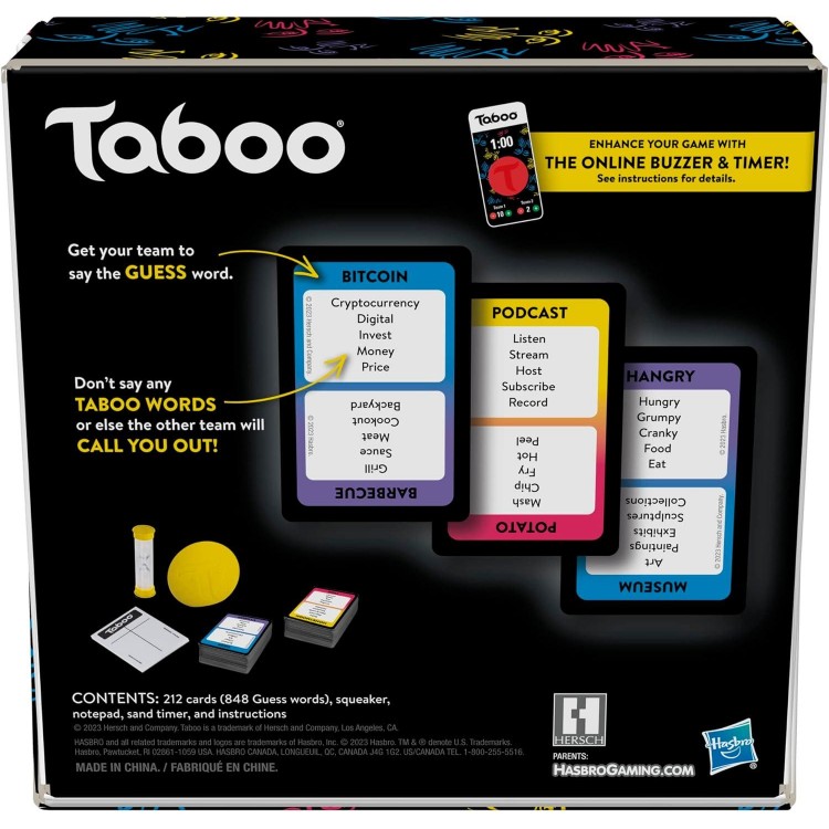 Gaming Taboo Classic Game,Party Word Guessing Game for Adults and Teens