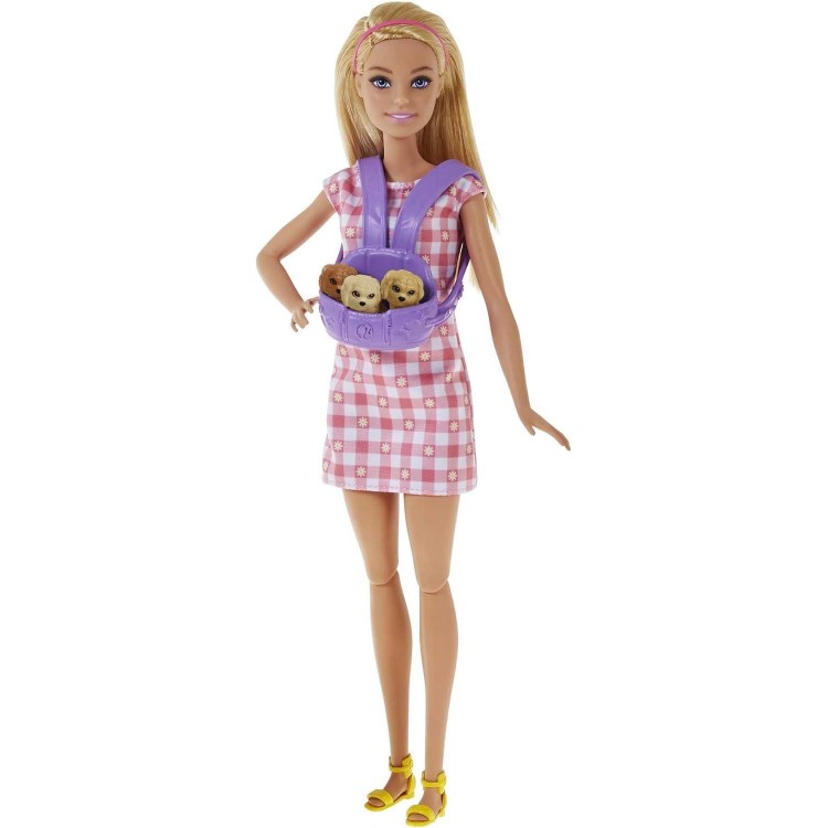 Barbie Doll and Accessories Playset with Blonde Doll, Mommy Dog