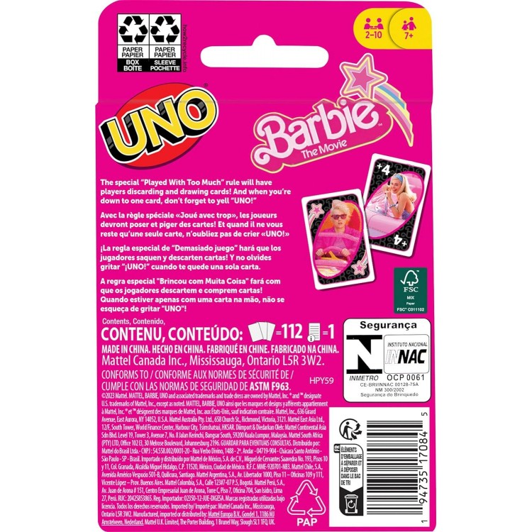 Barbie The Movie Card Game, Inspired by the Movie for Family Night