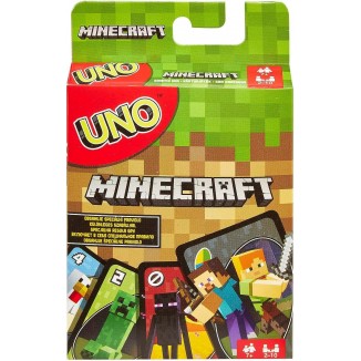 UNO Minecraft Card Game Videogame-Themed Collectors Deck 112 Cards