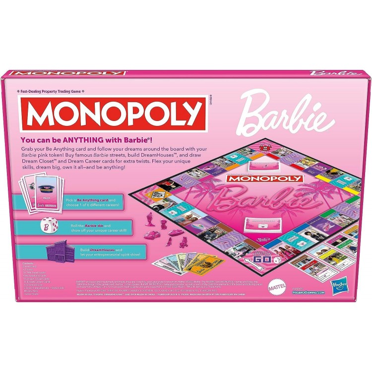 Barbie Edition Board Game,Fun Family Games for Kids and Adults
