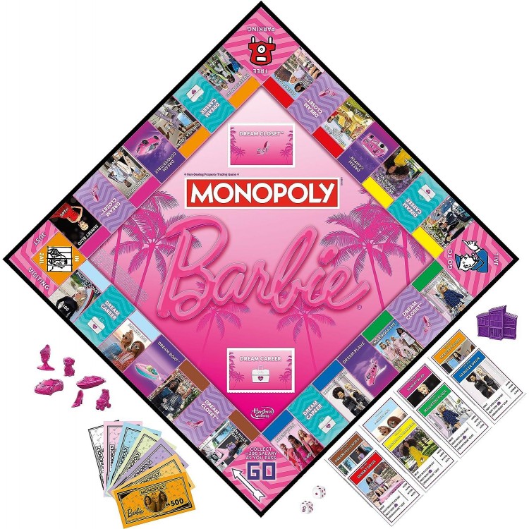 Barbie Edition Board Game,Fun Family Games for Kids and Adults
