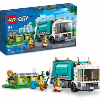 LEGO City Recycling Truck 60386, Toy Vehicle Set with 3 Sorting Bins