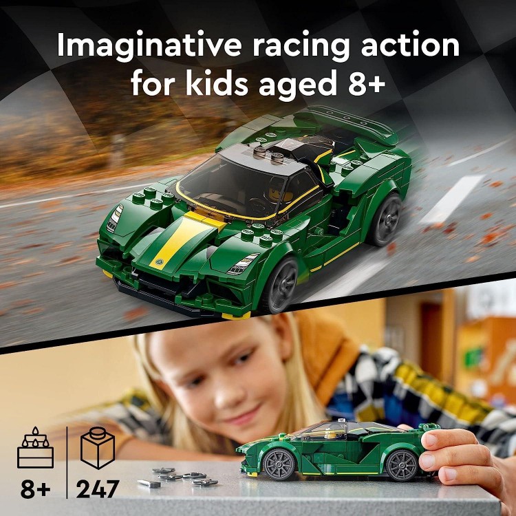 LEGO Speed Champions Lotus Evija 76907 Race Car Toy Model for Kids