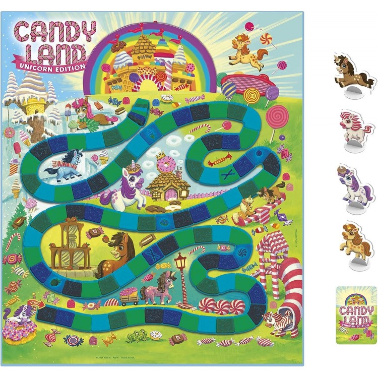 Hasbro Gaming Candy Land Unicorn Edition Toddler Games, Unicorn Toys