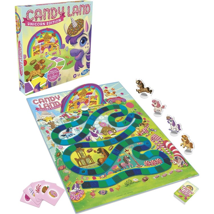 Hasbro Gaming Candy Land Unicorn Edition Toddler Games, Unicorn Toys