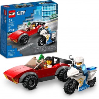 LEGO City Police Bike Car Chase 60392, Kids Gift Idea