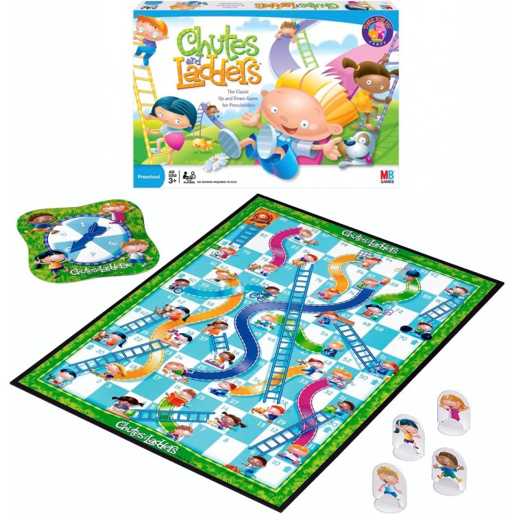 Hasbro Gaming Chutes and Ladders Board Game for 2 to 4 Players