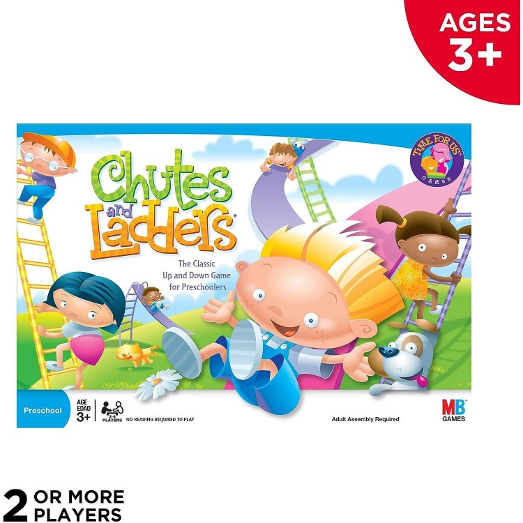 Hasbro Gaming Chutes and Ladders Board Game for 2 to 4 Players