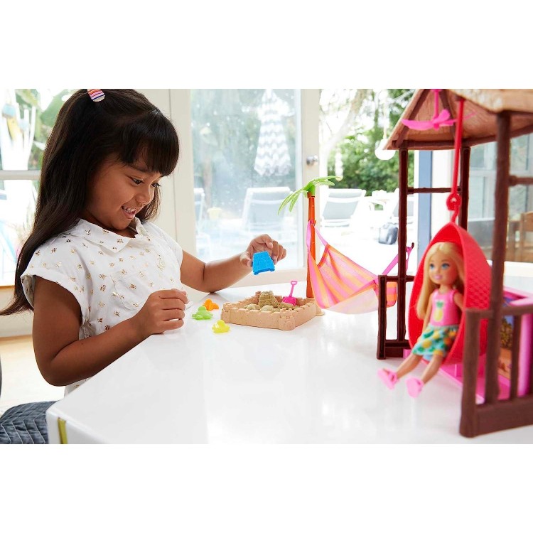Barbie Chelsea Doll and Tiki Hut Playset with 6-inch Blonde Doll
