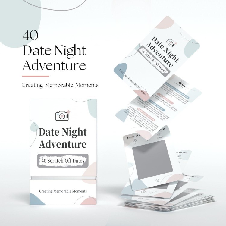 40 Date Ideas Card Games for Couples Date Night - Great as Gifts