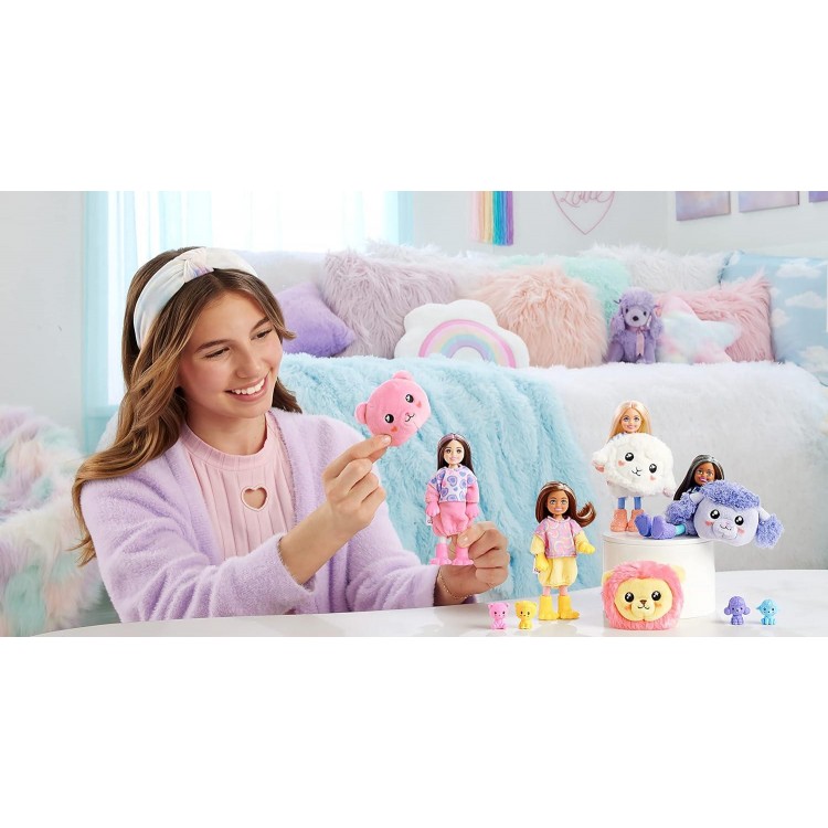 Barbie Cutie Reveal Chelsea Doll & Accessories,Cozy Cute Tees Series