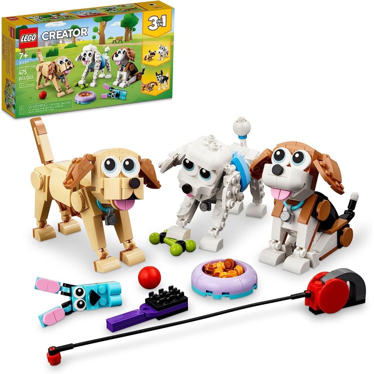 LEGO Creator 3 in 1 Adorable Dogs Building Toy Set 31137