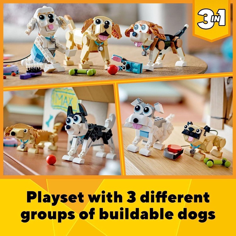 LEGO Creator 3 in 1 Adorable Dogs Building Toy Set 31137