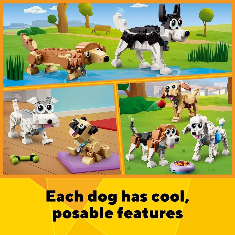 LEGO Creator 3 in 1 Adorable Dogs Building Toy Set 31137