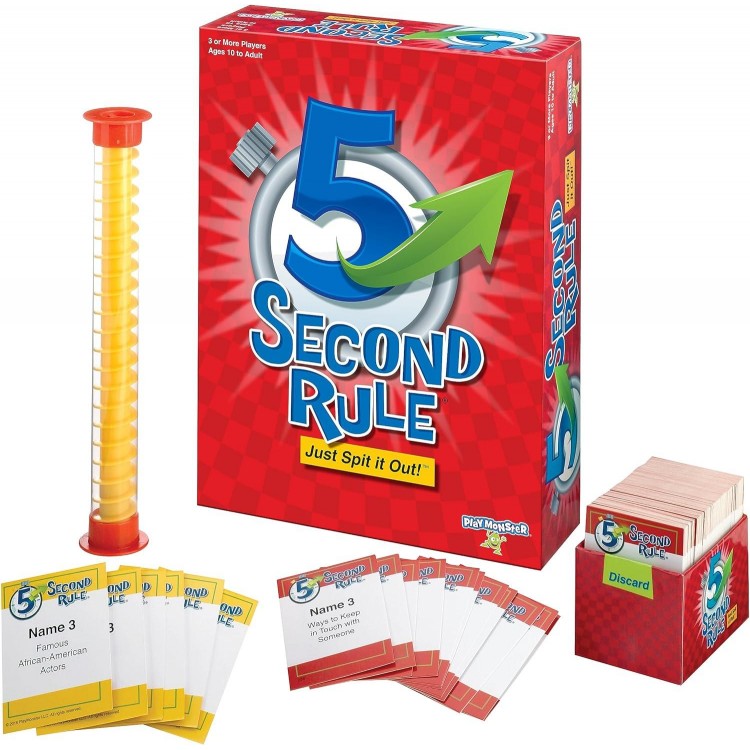 5 Second Rule Game - Simple Questions Card Game for Family Fun, Party