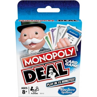 Monopoly Deal Quick-Playing Card Game for Families, Kids Ages 8 and Up