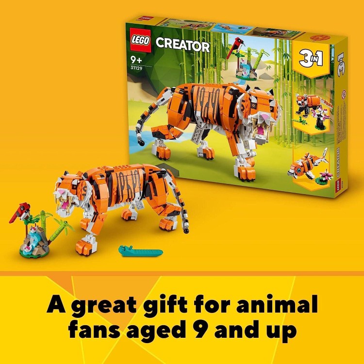 LEGO Creator 3 in 1 Majestic Tiger Building Set, Gifts for Kids