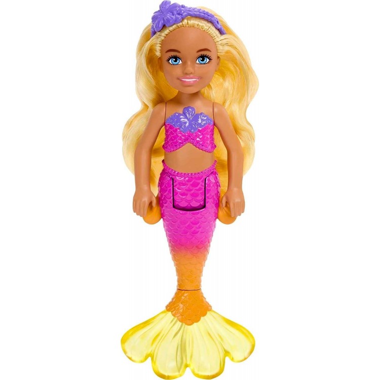 Barbie Mermaid Chelsea Doll with Wavy Blond Hair and Ombre Tail