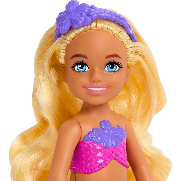 Barbie Mermaid Chelsea Doll with Wavy Blond Hair and Ombre Tail