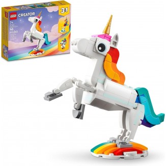 LEGO Creator 3 in 1 Magical Unicorn Toy, Transforms from Unicorn