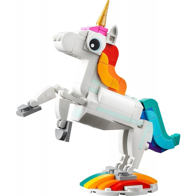 LEGO Creator 3 in 1 Magical Unicorn Toy, Transforms from Unicorn