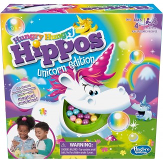 Hasbro Gaming Hungry Hippos Unicorn Edition Pre-School Board Game