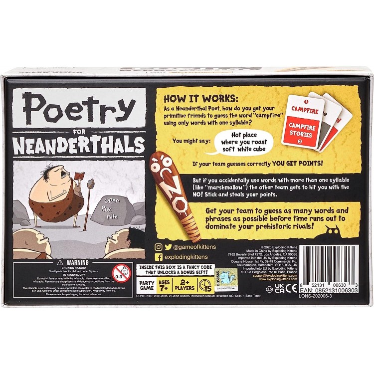 Poetry for Neanderthals by Exploding Kittens LLC - Family Card Game