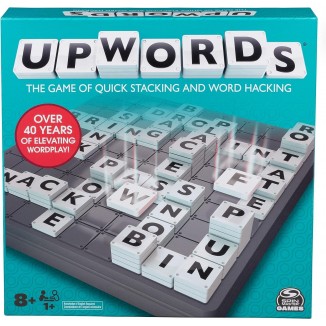 Word Game with Stackable Letter Tiles & Rotating Game Board Games