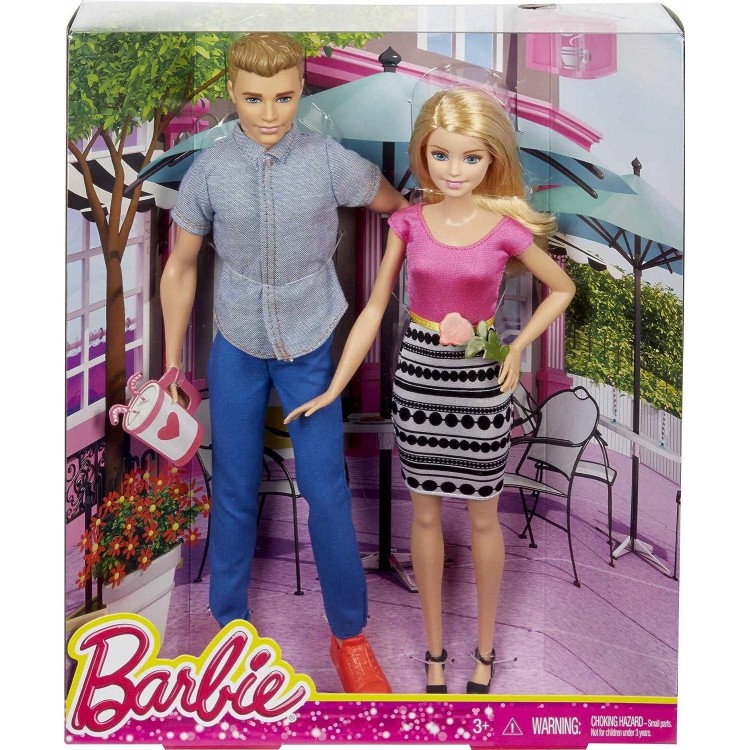Barbie and Ken Doll 2-Pack Featuring Hair and Bright Colorful Clothes