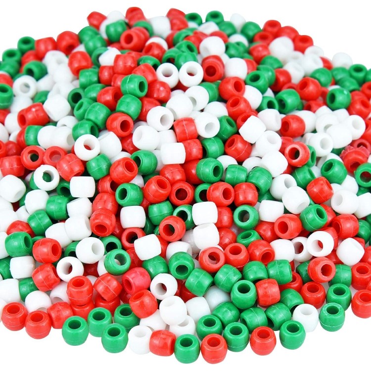 1000 Pcs Pony Beads Assorted Opaque Round Plastic Beads For Home Decor